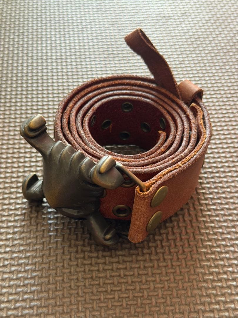 OAKLEY（オークリー）3Dスカル バックル ベルト ブラウン（茶）／中古