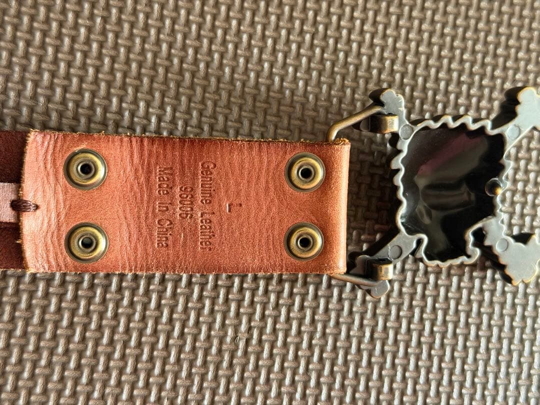 OAKLEY（オークリー）3Dスカル バックル ベルト ブラウン（茶）／中古