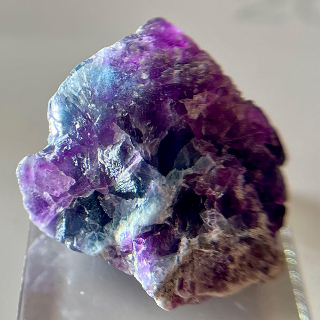 バイカラー フローライト 115.7ct 原石 パープル ブルー 鉱物 天然石