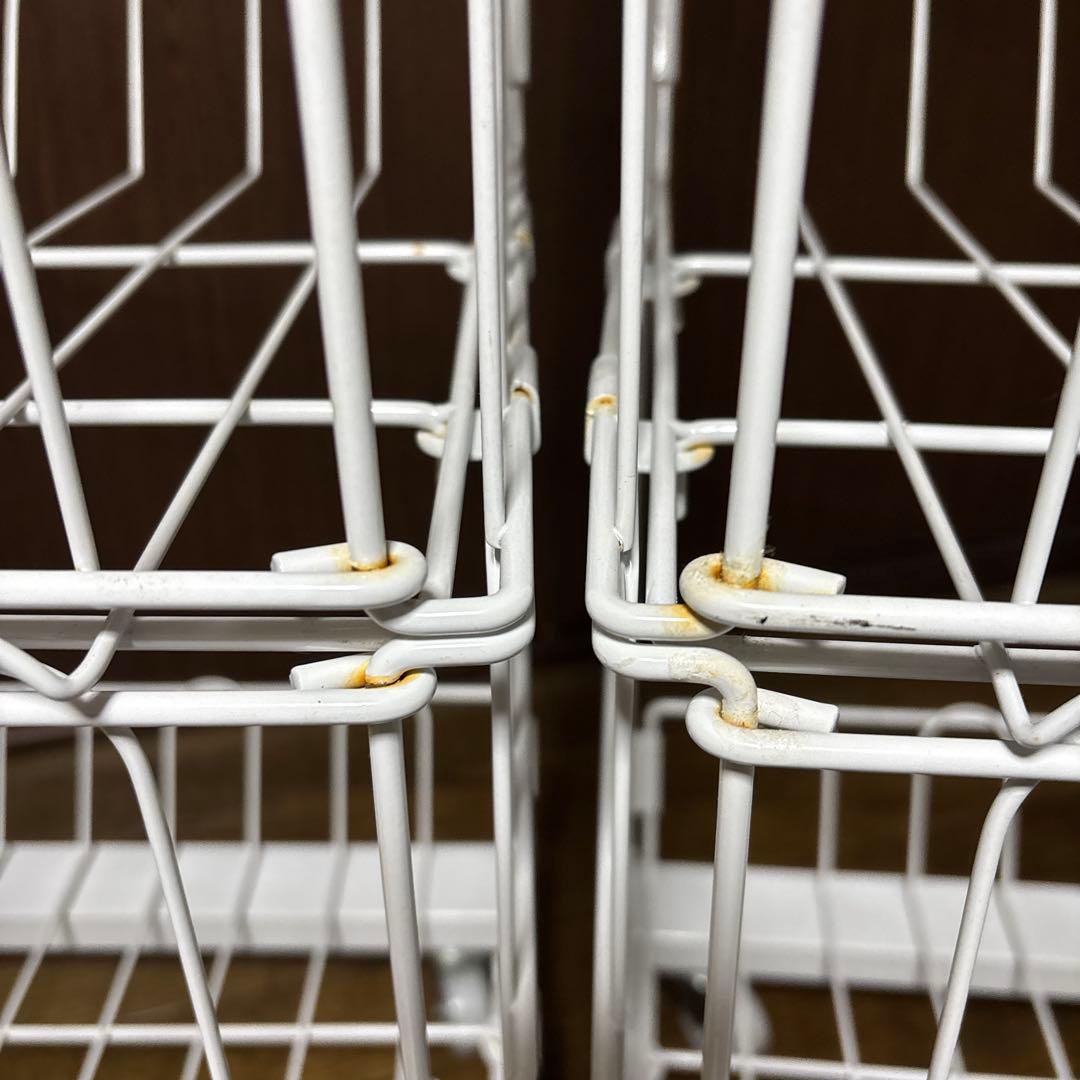 ジャンブルバスケット　ワイヤーラック　3段タイプ　2個セット