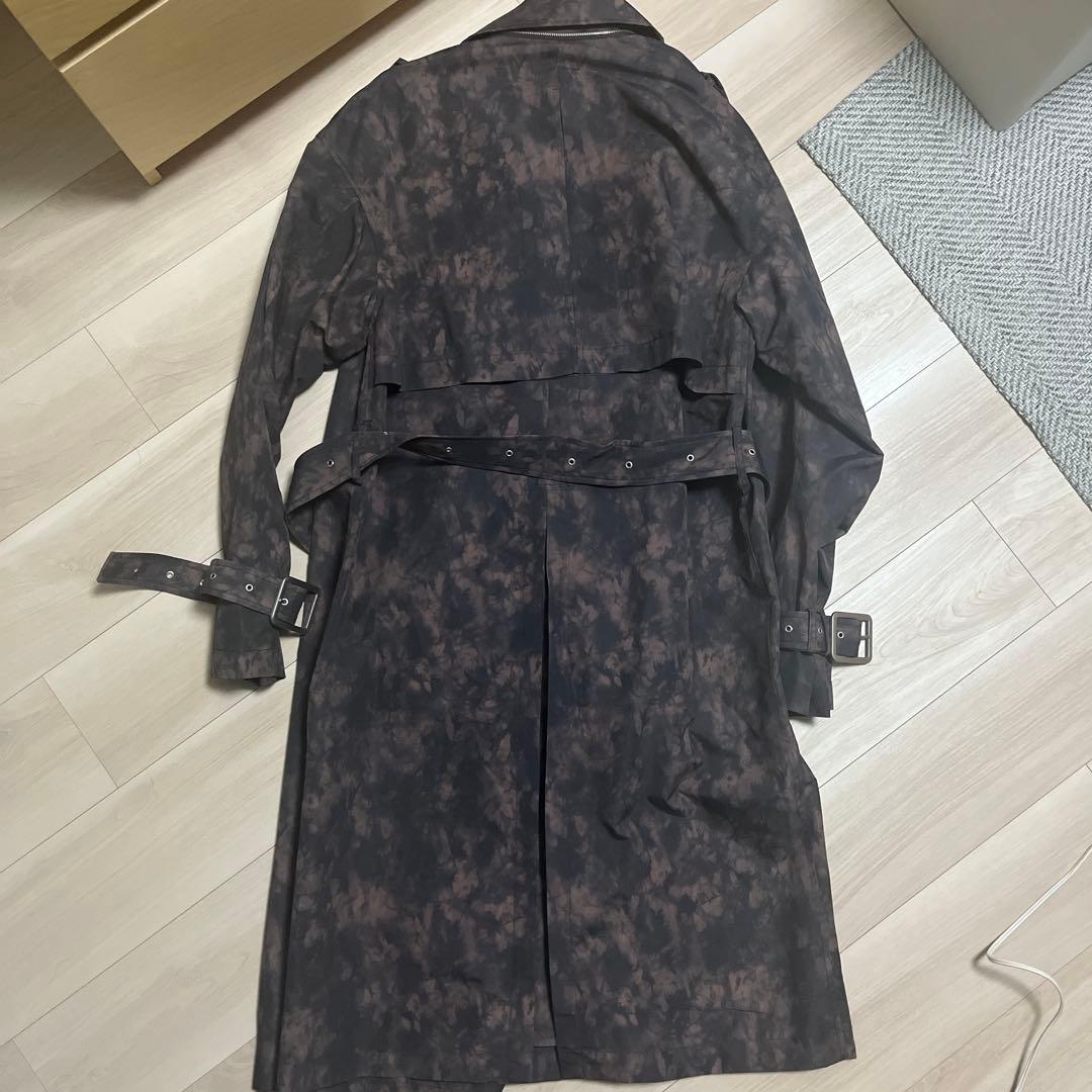 grancy 総柄ロングトレンチコート S