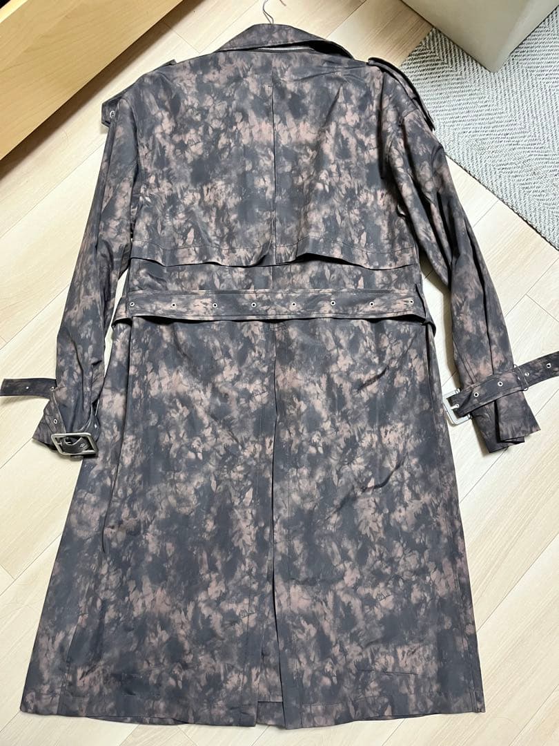 grancy 総柄ロングトレンチコート S