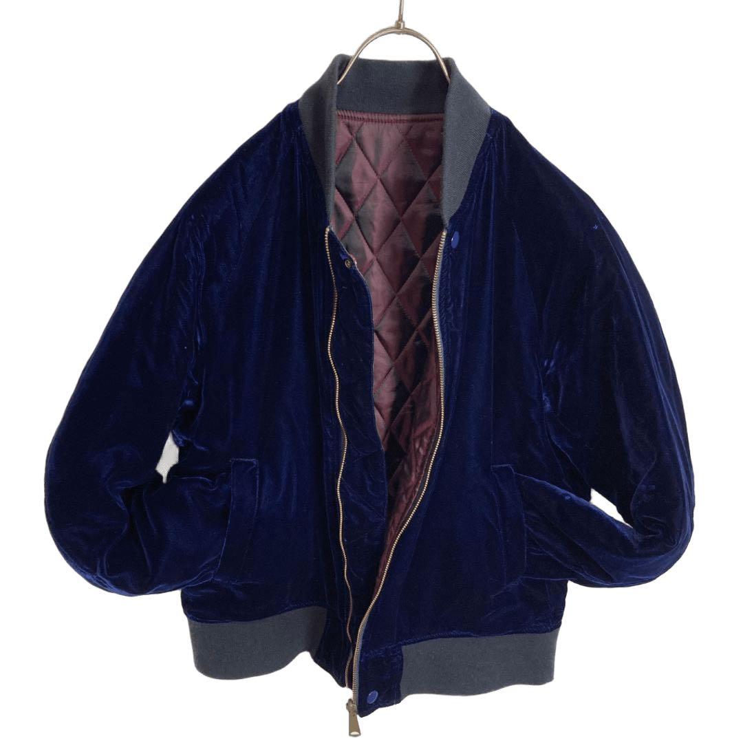 定価5万 日本製【ダファー ジャパン】ベロア＆キルティング リバーシブルブルゾン
