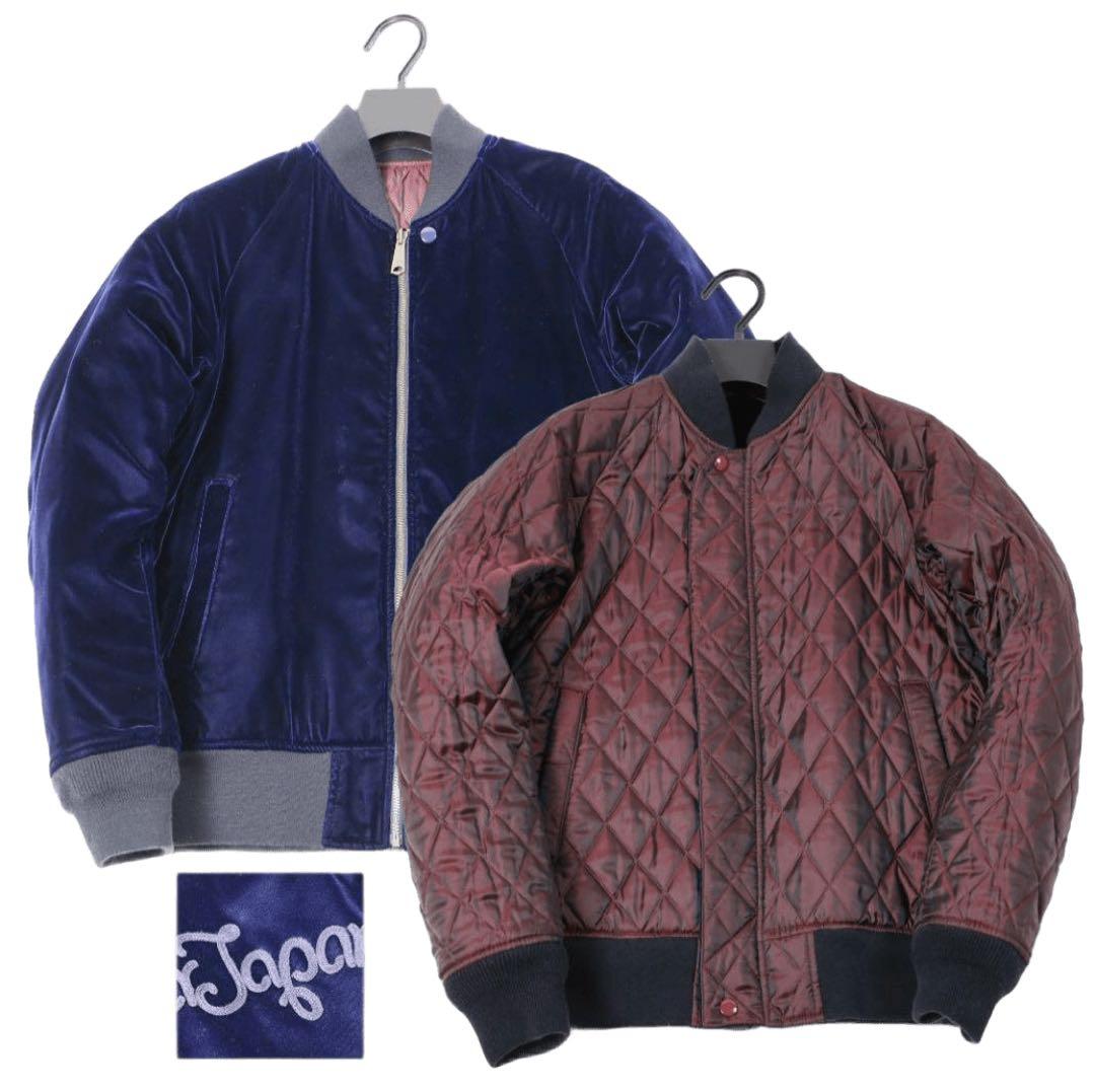 定価5万 日本製【ダファー ジャパン】ベロア＆キルティング リバーシブルブルゾン