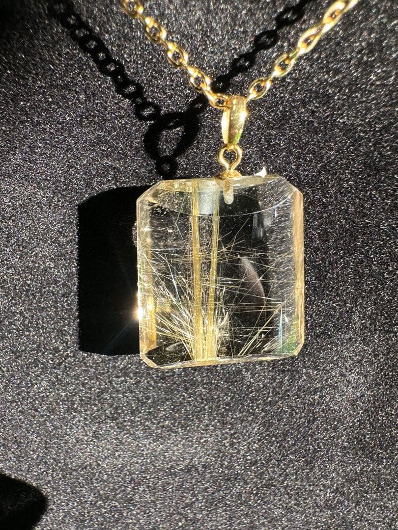 K18 ゴールド ルチルクォーツ ペンダントトップ