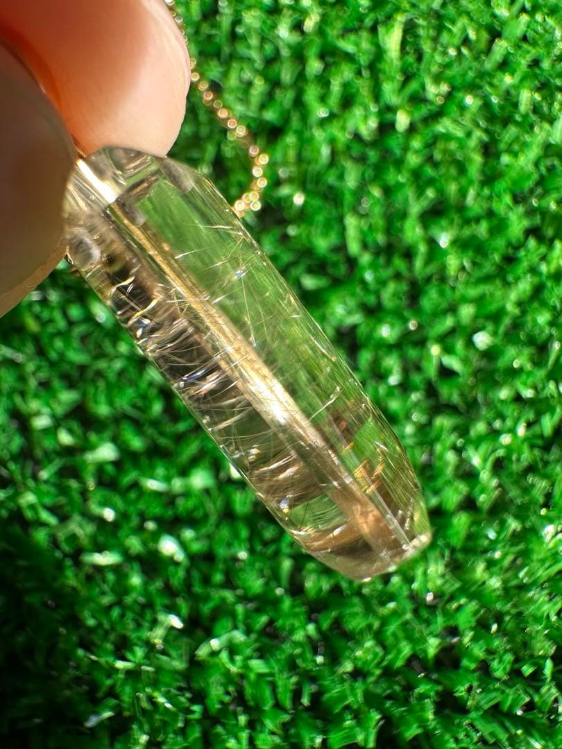 K18 ゴールド ルチルクォーツ ペンダントトップ