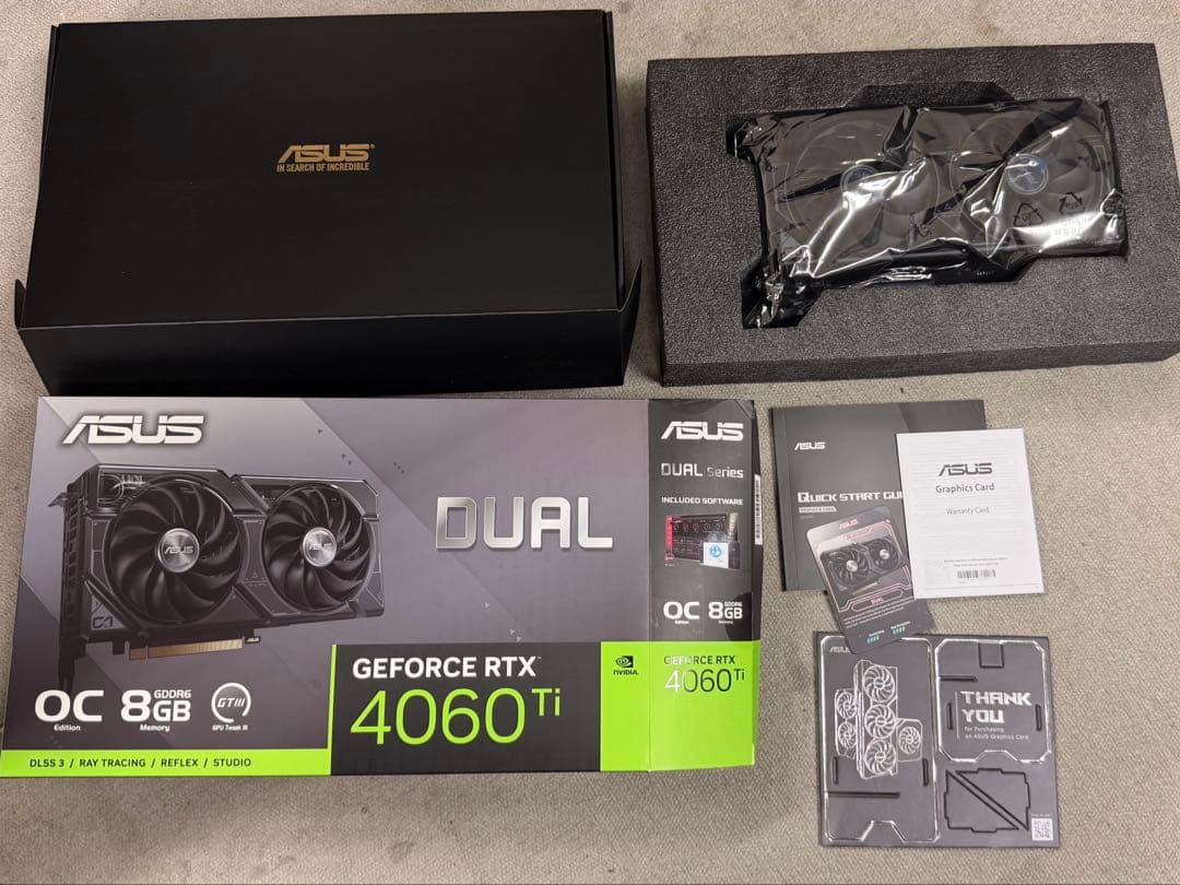 こ*う様 「中古動作品」 ASUS Dual RTX4060Ti OC 8GB