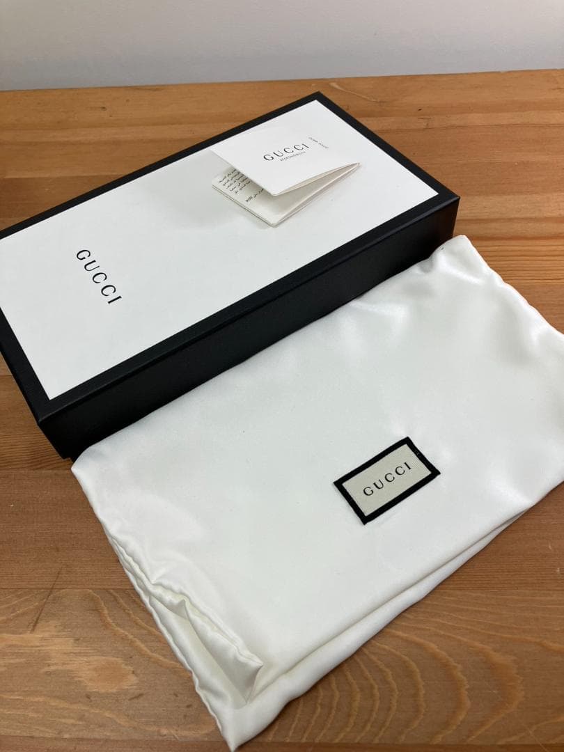 Gucci　グッチ マイクログッチシマ 長財布 449393 レザー　Wホック