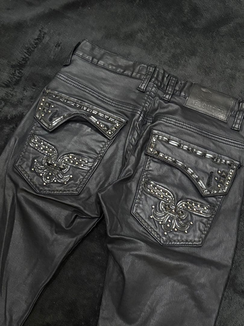 00s swag コーティングパンツ レザーパンツ archive ダークウェア