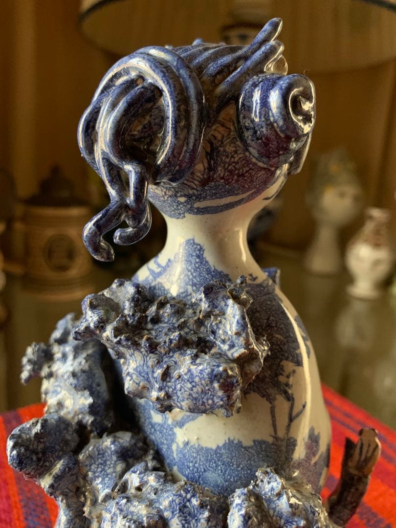 ビヨンヴィンブラッド　ビンテージ1960年スタジオ手書き一点物作品孔雀レディー