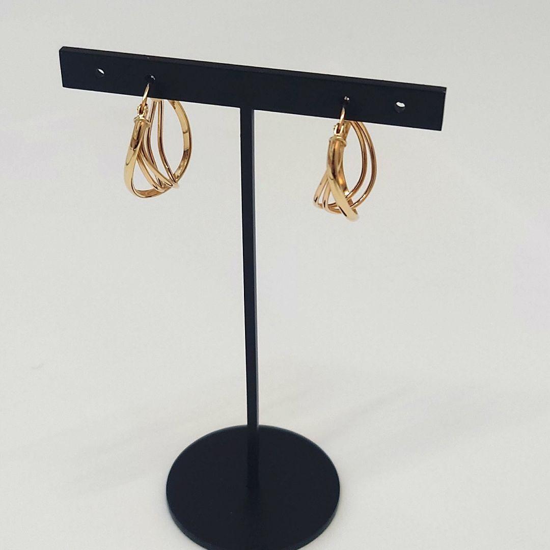 k18YG【ウノアエレツイストデザインフープピアス】