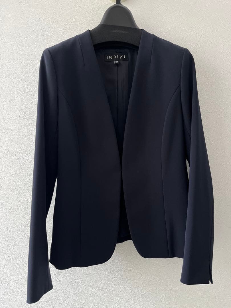 INDIVI ネイビースーツ 3点セット36