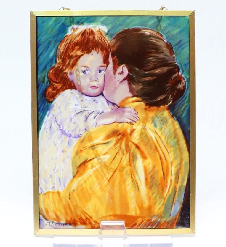 マタニティ・キス ヴィンテージ ステンドグラス メアリ―・カサット 母と子