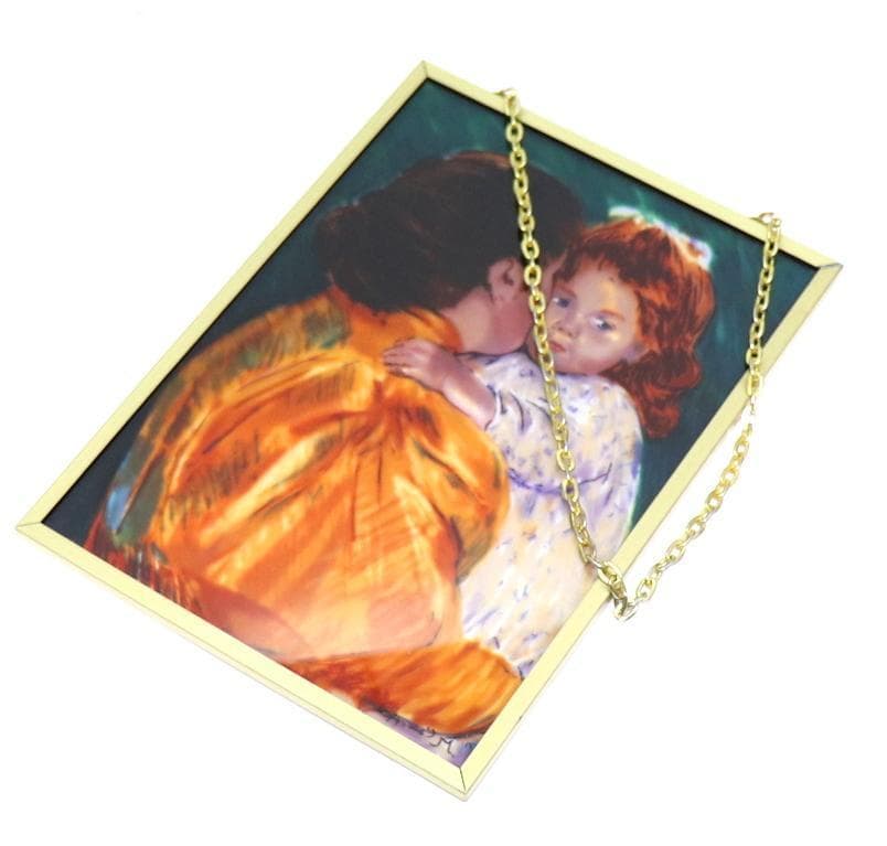 マタニティ・キス ヴィンテージ ステンドグラス メアリ―・カサット 母と子