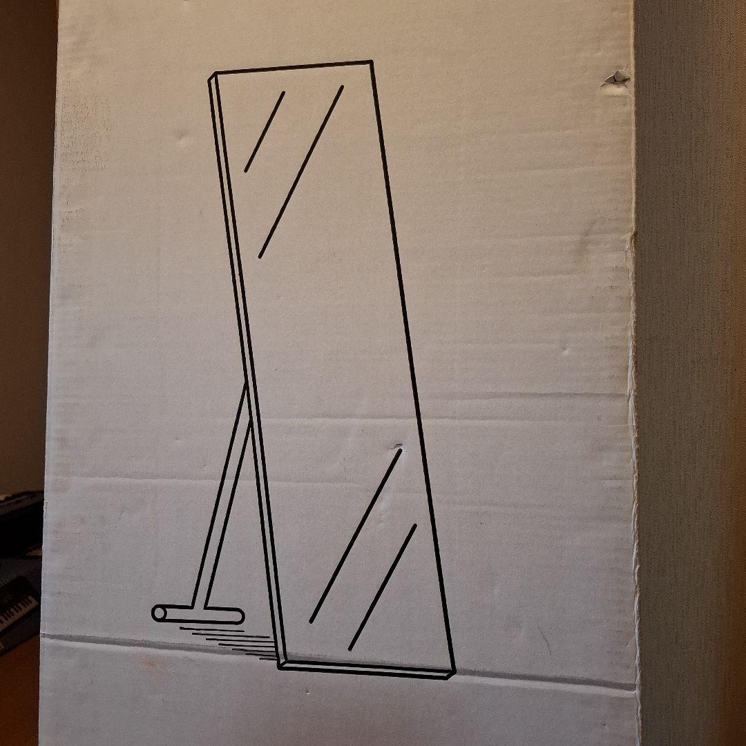 大きめスタンドミラー シンプルデザイン　ノンフレームミラー　姿見　全身鏡