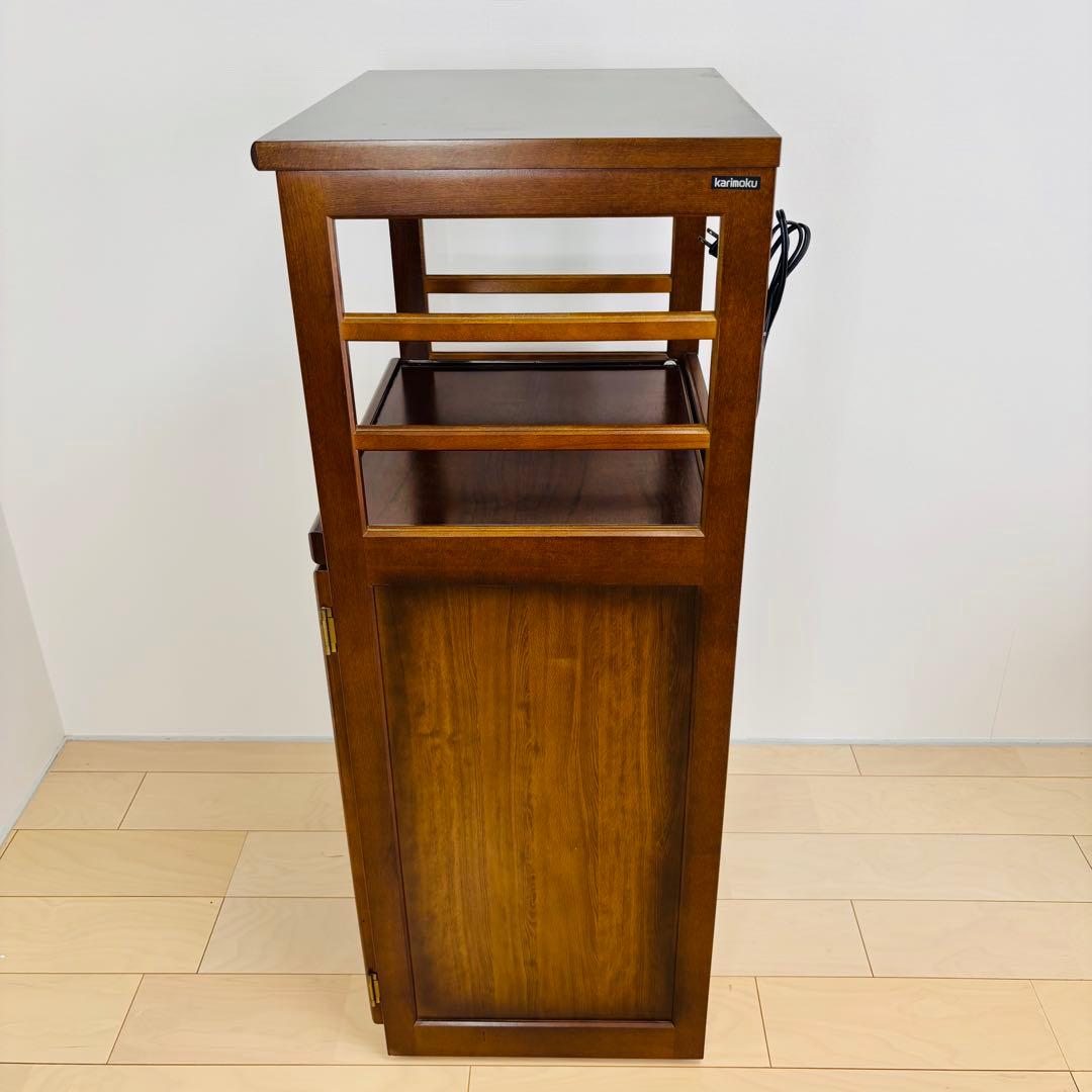 カリモク レンジ台 キャスター 100V 電源 2口 カリモク家具 送料込み
