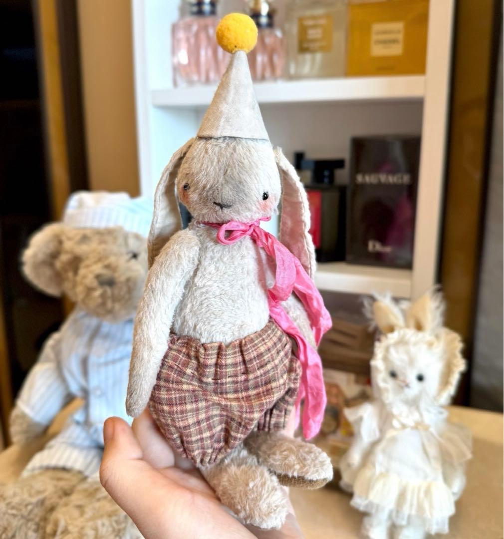 ドロップイヤーバニー 兎 アーティストベア 海外作家様 ハンドメイド ぬいぐるみ