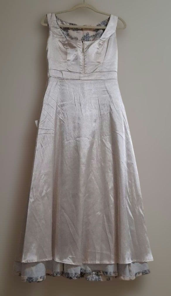 う*！様 花柄ノースリーブマキシドレス ローブドフルール キャバドレス