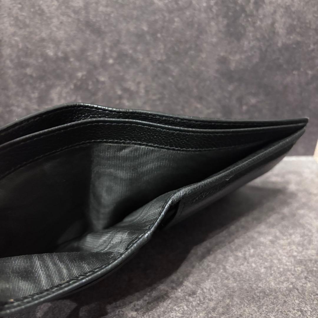 PRADA 二つ折り財布 ケース カード収納 三角ロゴ レザー ブラック