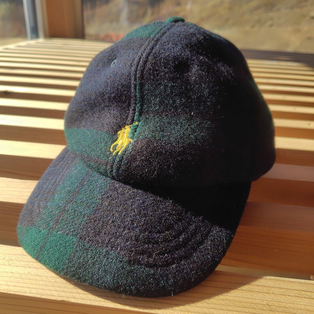 ラルフローレン ブラックウォッチ ウール キャップ レディース