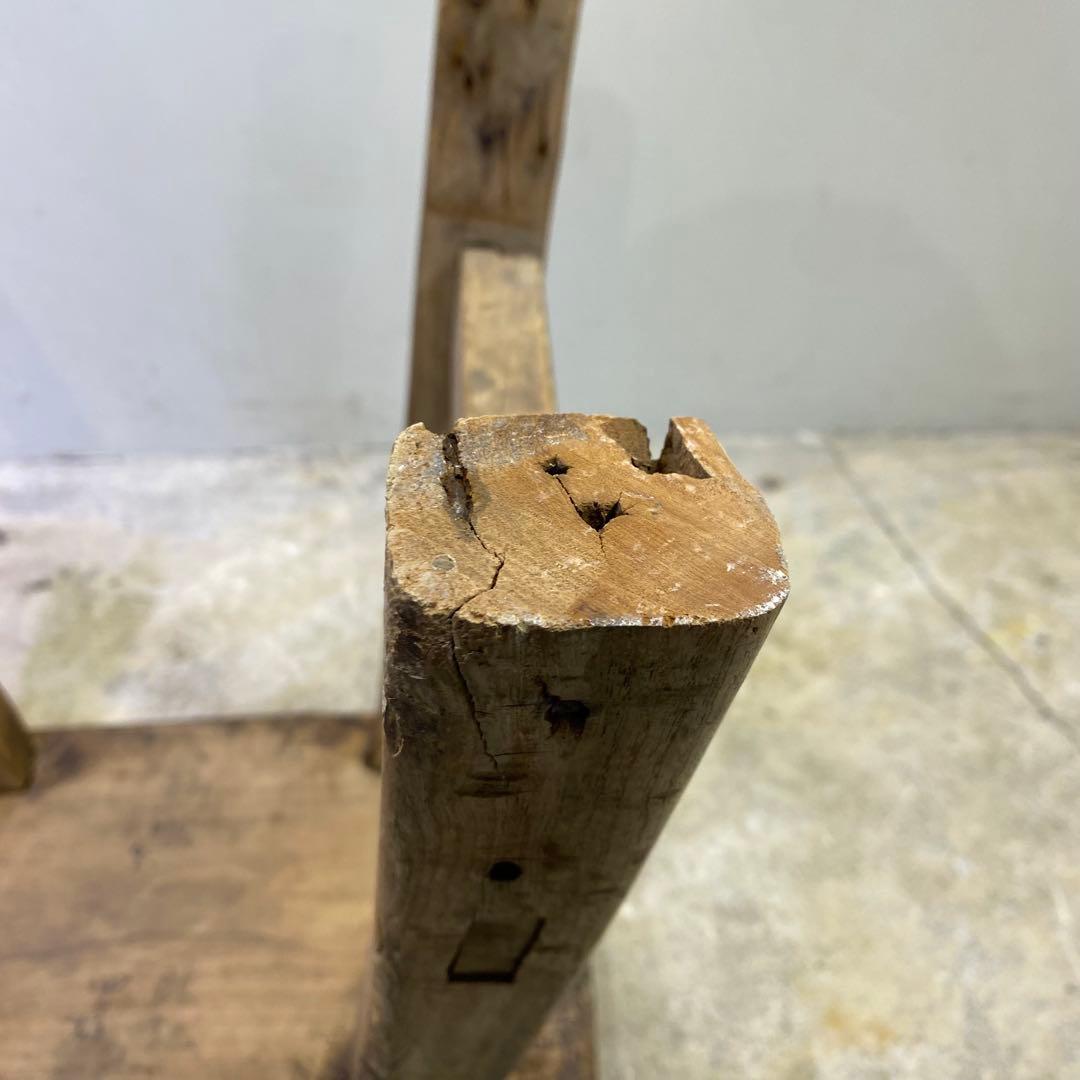 古い木製のスツール 花台 椅子 アンティーク