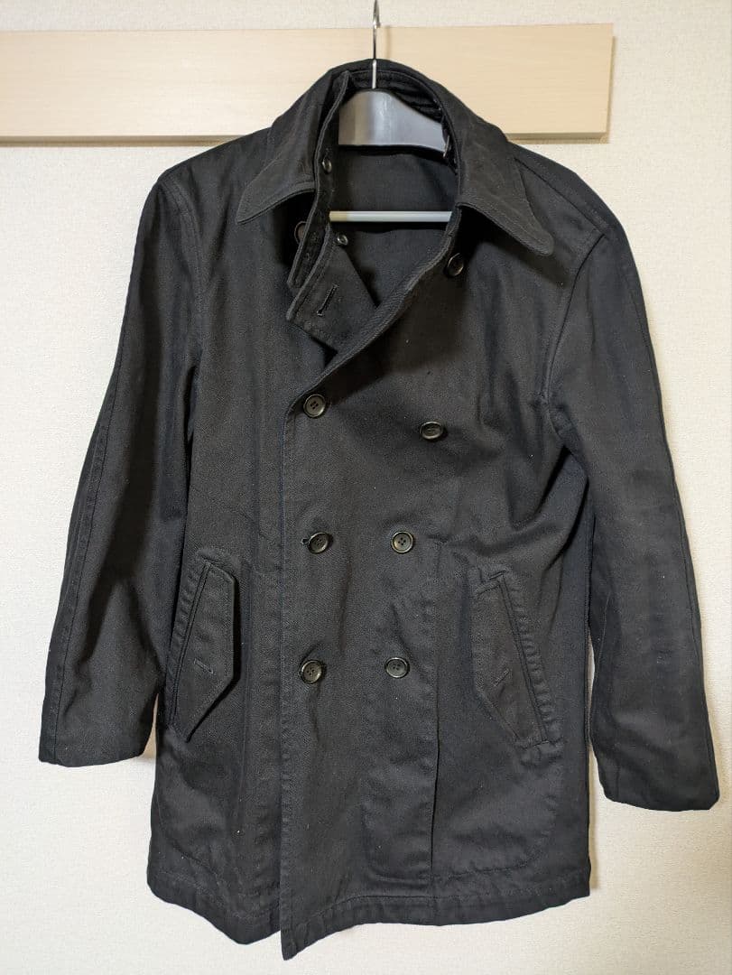 コムデギャルソンオム 黒 リバーシブルトレンチコート S