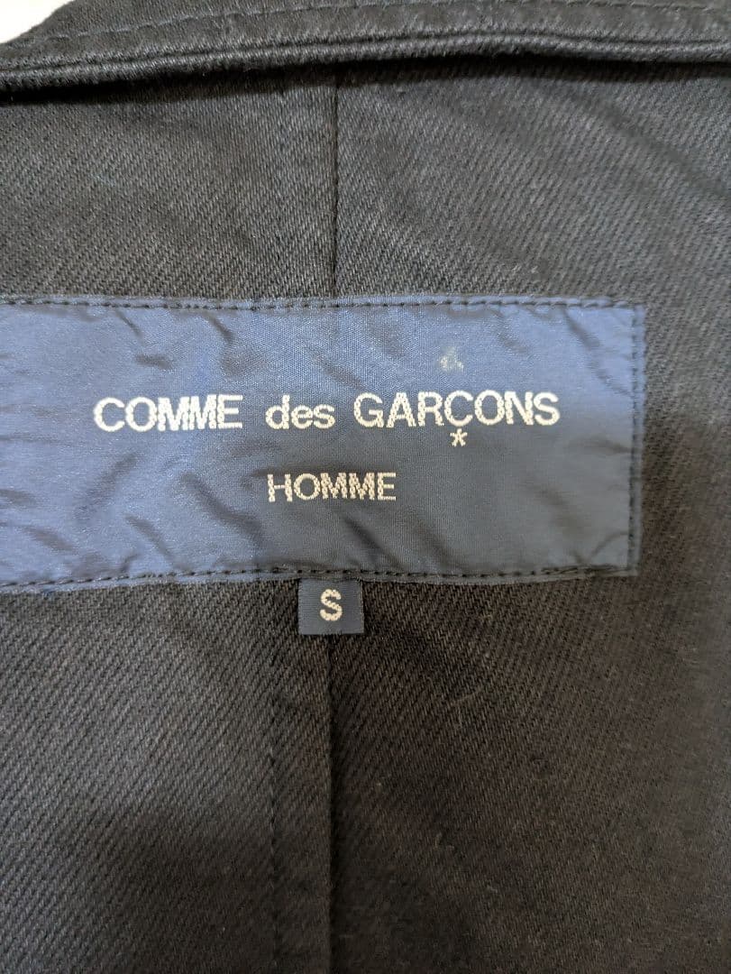 コムデギャルソンオム 黒 リバーシブルトレンチコート S