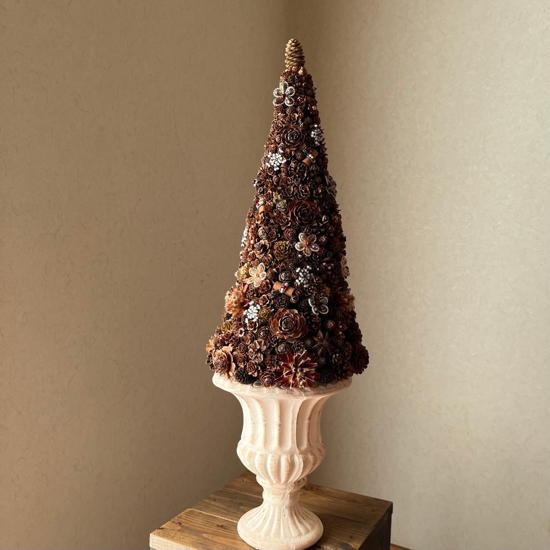 【ハンドメイド】木の実トピアリー　46センチ