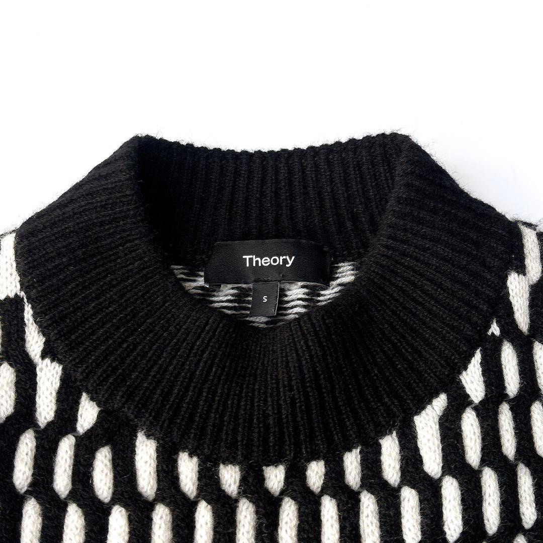 ウ*ー様 美品⁑セオリー　カシミヤ100% プレーテッドケーブルニット　ブラック