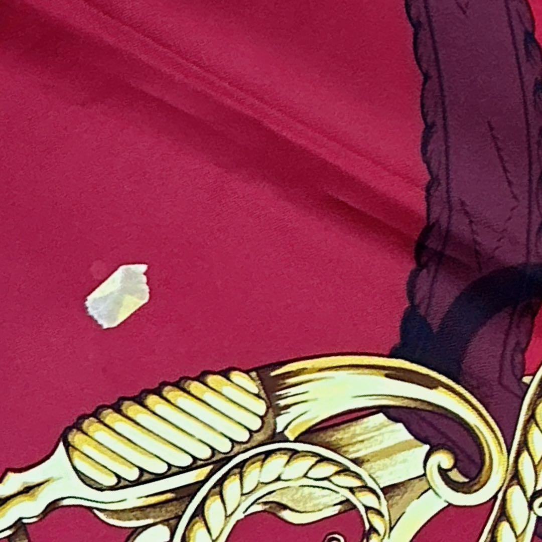 エルメス HERMES カレ90 スカーフ 紋章 レッド　ヴィンテージ