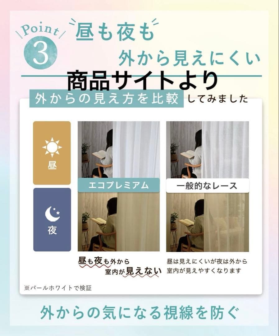 【プライバシーレースカーテン】エコプレミアム / 青系