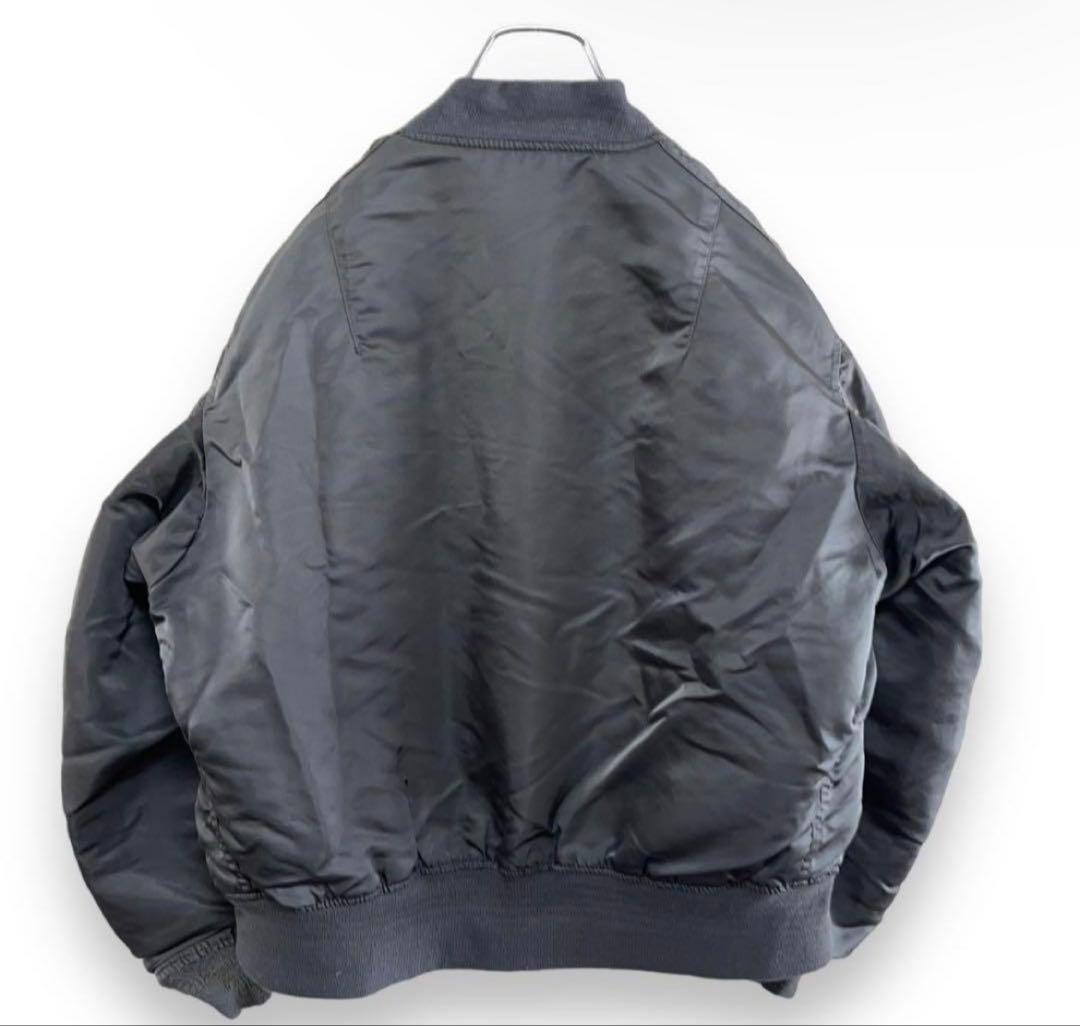 あおば着用ALPHA Lアメリカ古着USA製 MA-1中綿フライトジャケット