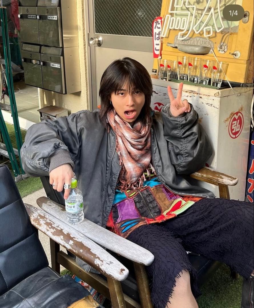 あおば着用ALPHA Lアメリカ古着USA製 MA-1中綿フライトジャケット