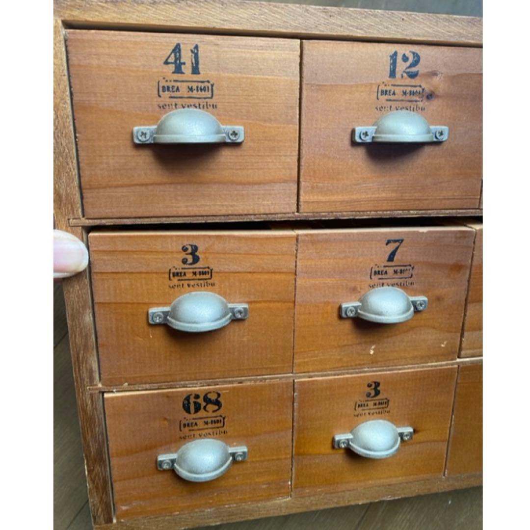 木製　小物入れ　コレクションボックス　アンティーク　インテリア　レトロ　小箪笥