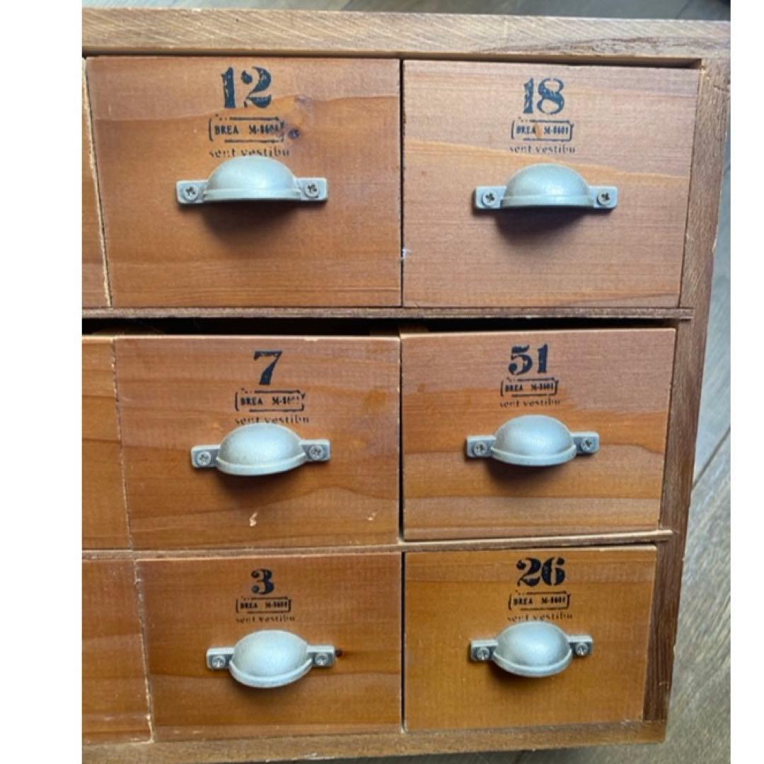 木製　小物入れ　コレクションボックス　アンティーク　インテリア　レトロ　小箪笥