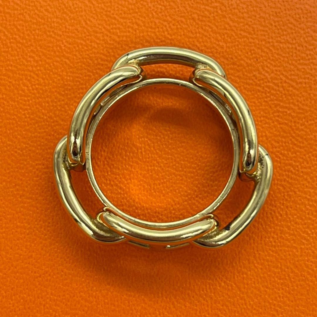 HERMES エルメス シェーヌダンクル スカーフリング ゴールド メタル