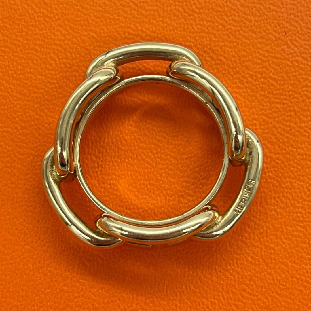 HERMES エルメス シェーヌダンクル スカーフリング ゴールド メタル