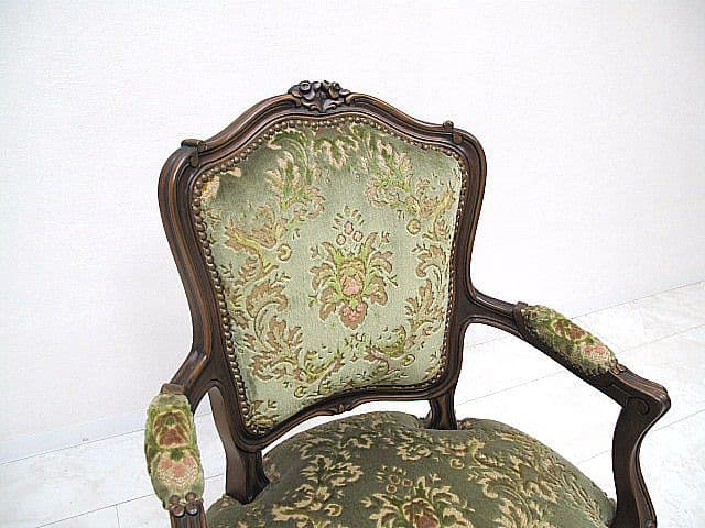 美品 カリモク ドマーニ ルイ（Louis XV）ロココ様式アームチェア