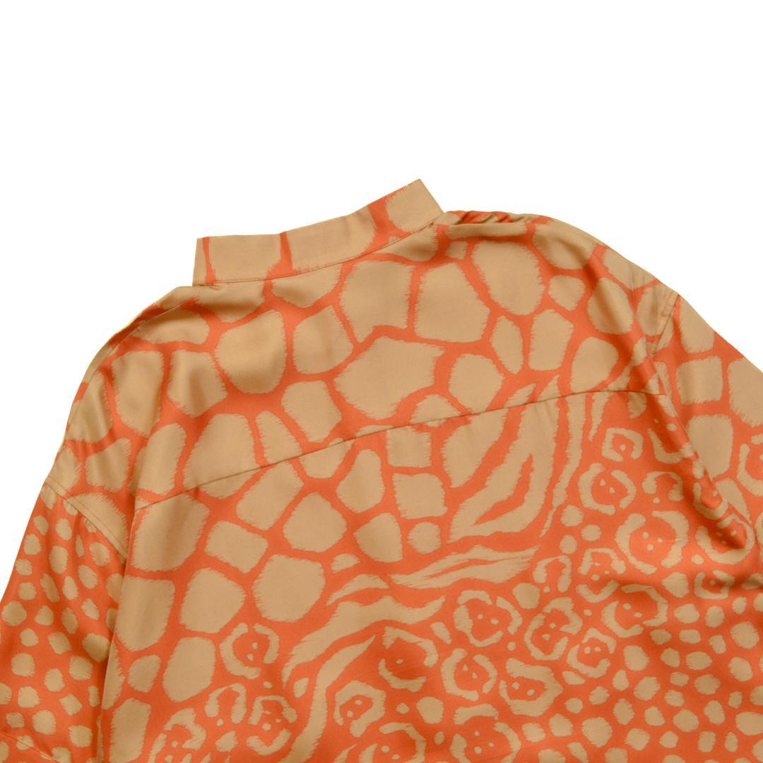 【美品】Salvatore Ferragamoフェラガモ イタリア製シルクシャツ