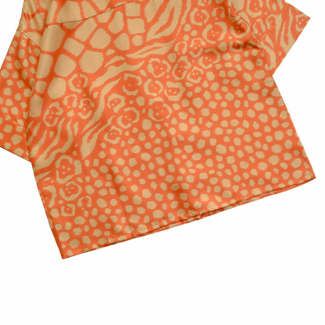 【美品】Salvatore Ferragamoフェラガモ イタリア製シルクシャツ