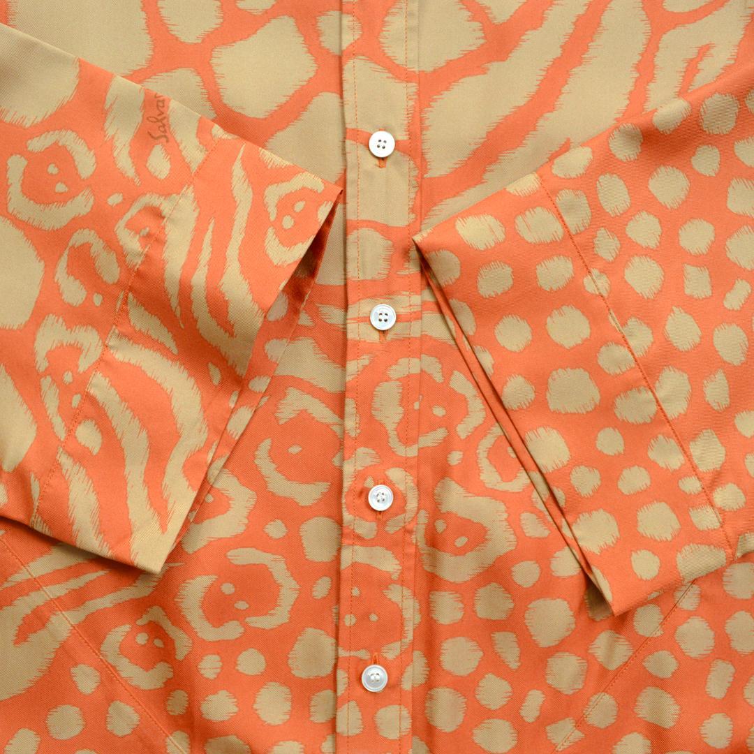 【美品】Salvatore Ferragamoフェラガモ イタリア製シルクシャツ