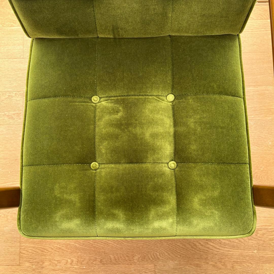 カリモク60　Kチェア　モケットグリーン　おまけ付き
