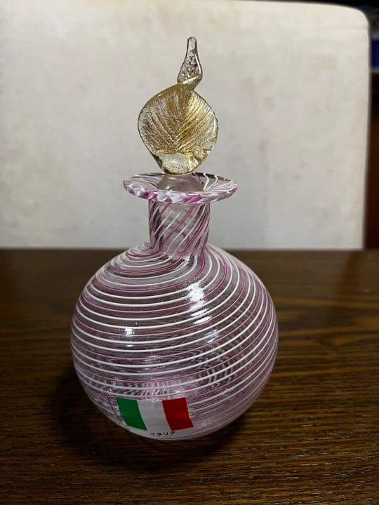 ムラーノガラス　小瓶　香水瓶　ピンク