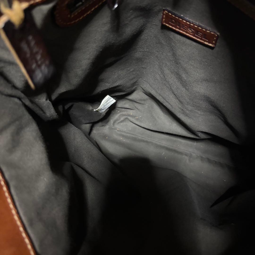 【極希少】ディーゼル トートバッグ デニム レザー A4 肩掛け スタッズ