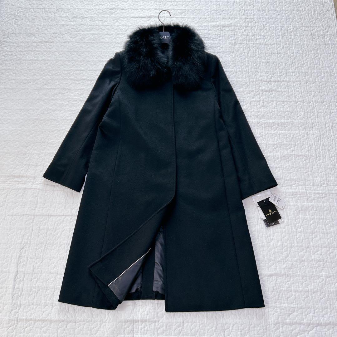 新品✨ MONTLILAS 大きいサイズ カシミヤ フォックス ロングコート