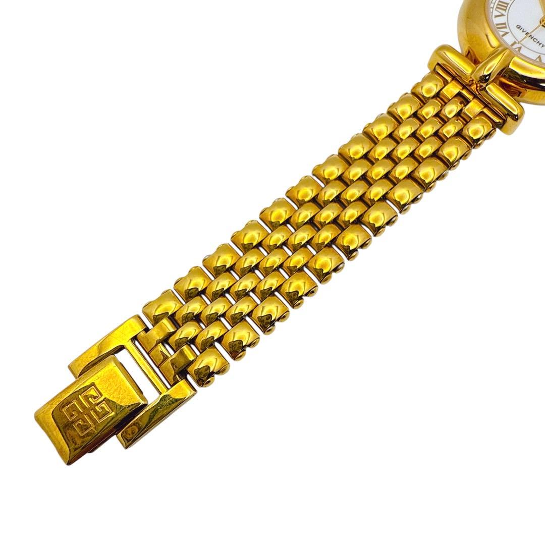 新品電池★ジバンシー 4Gロゴ クォーツ 腕時計 ゴールド アラビア数字 箱付属