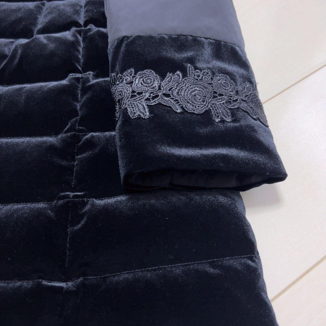 ☆Super Beauty☆【美品】花柄刺繍ダウンコート　ベルベットサイズ40♡