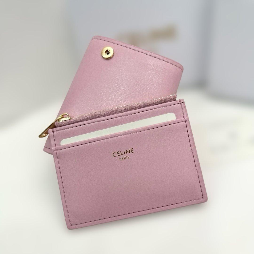 ピンク 三つ折り財布