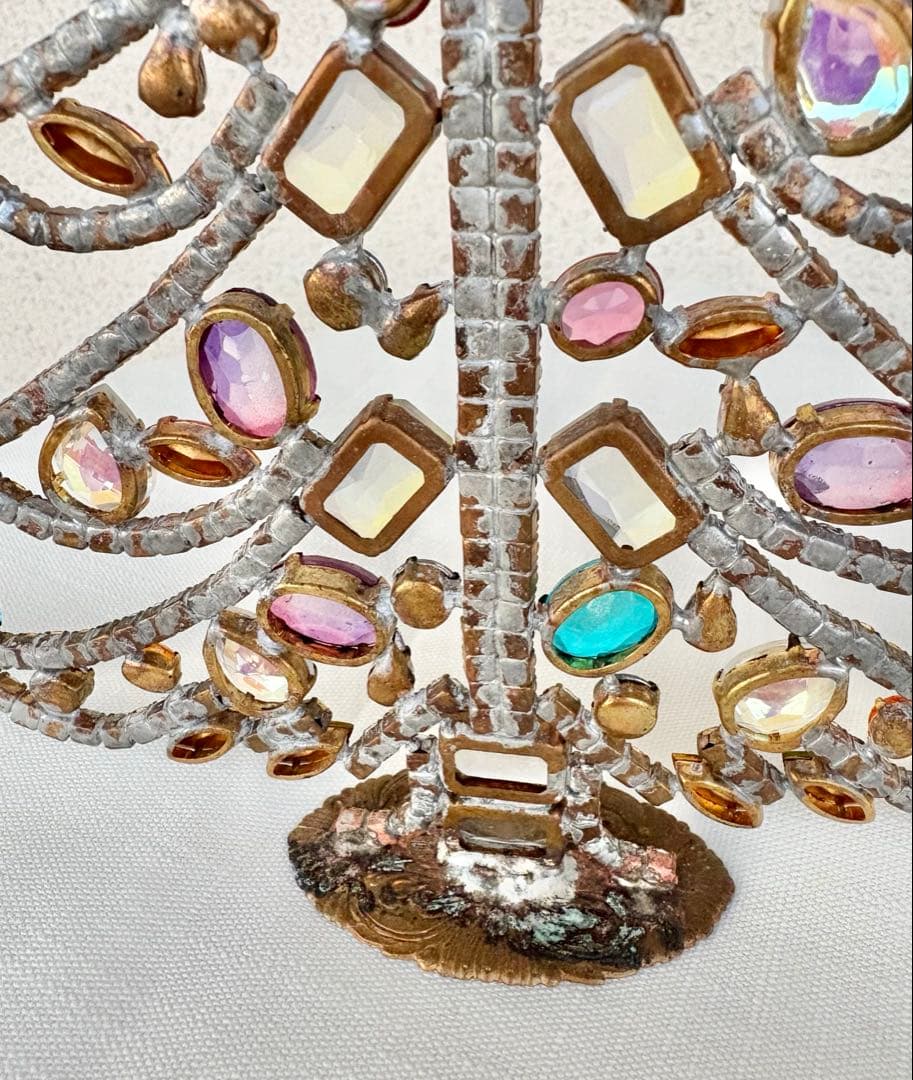 チェコガラス　クリスマスツリー　ヴィンテージ