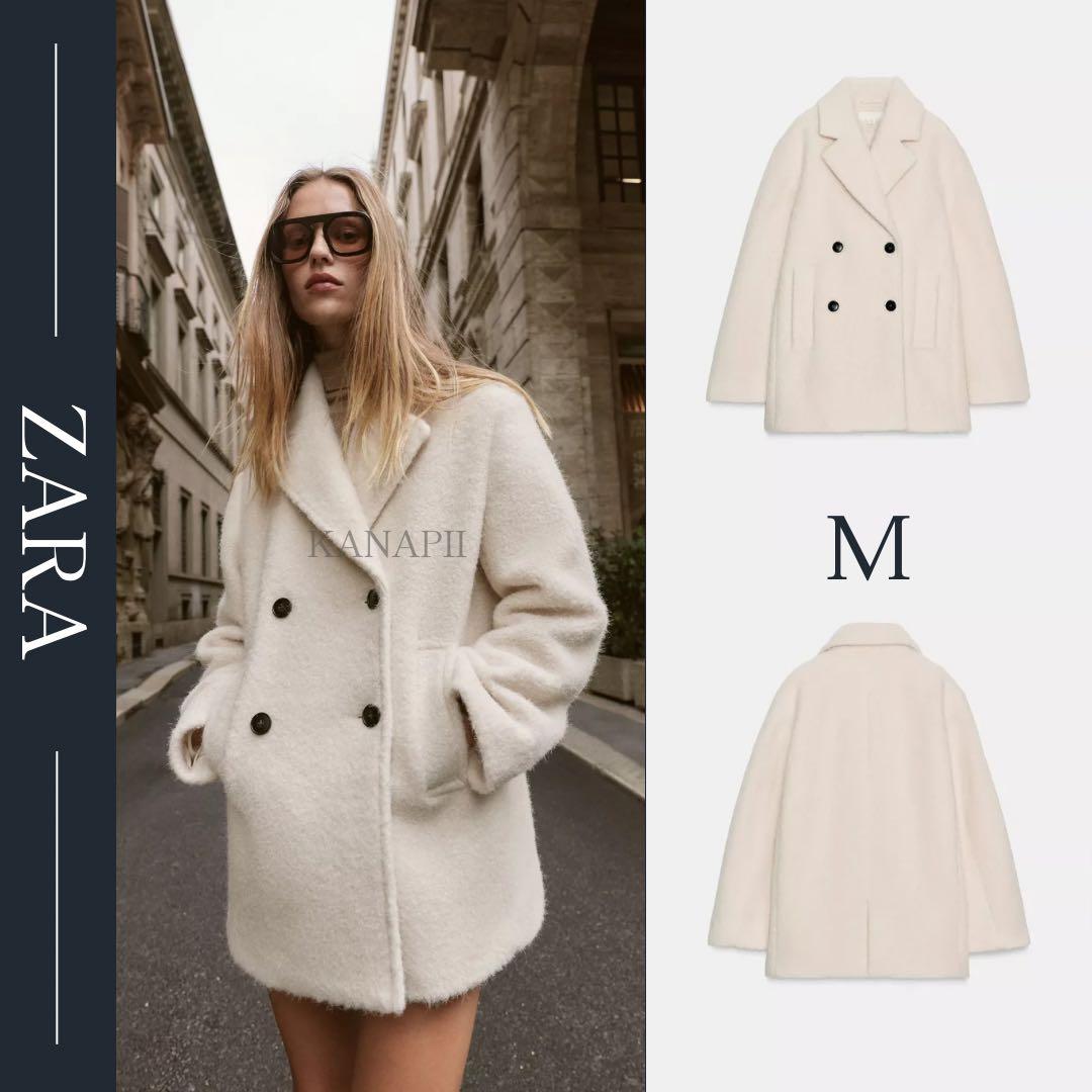 ZARA ブークレダブルブレストコート M 新品